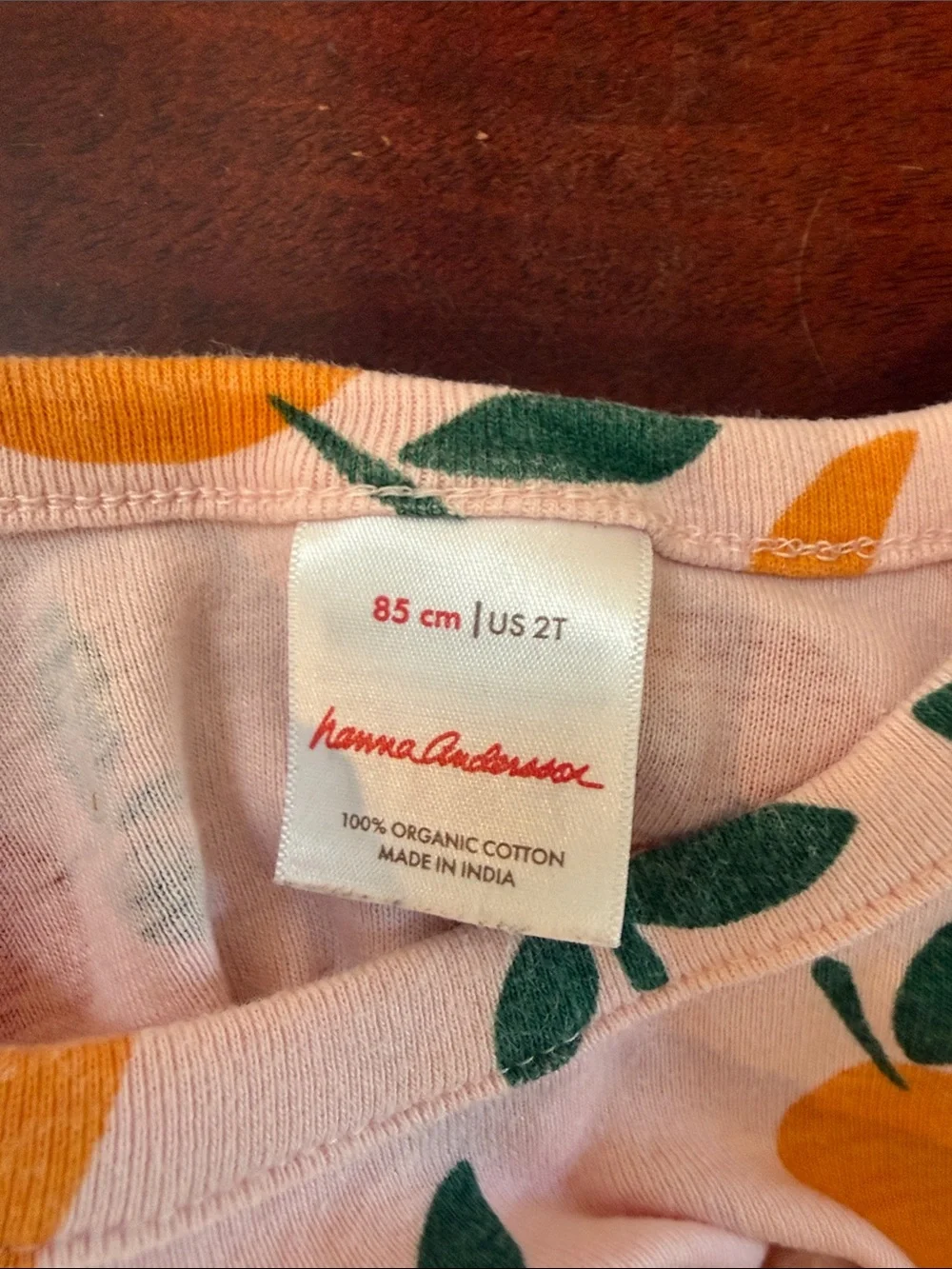 Hanna Andersson Pink Citrus Fruit Short-Sleeve Bodysuit